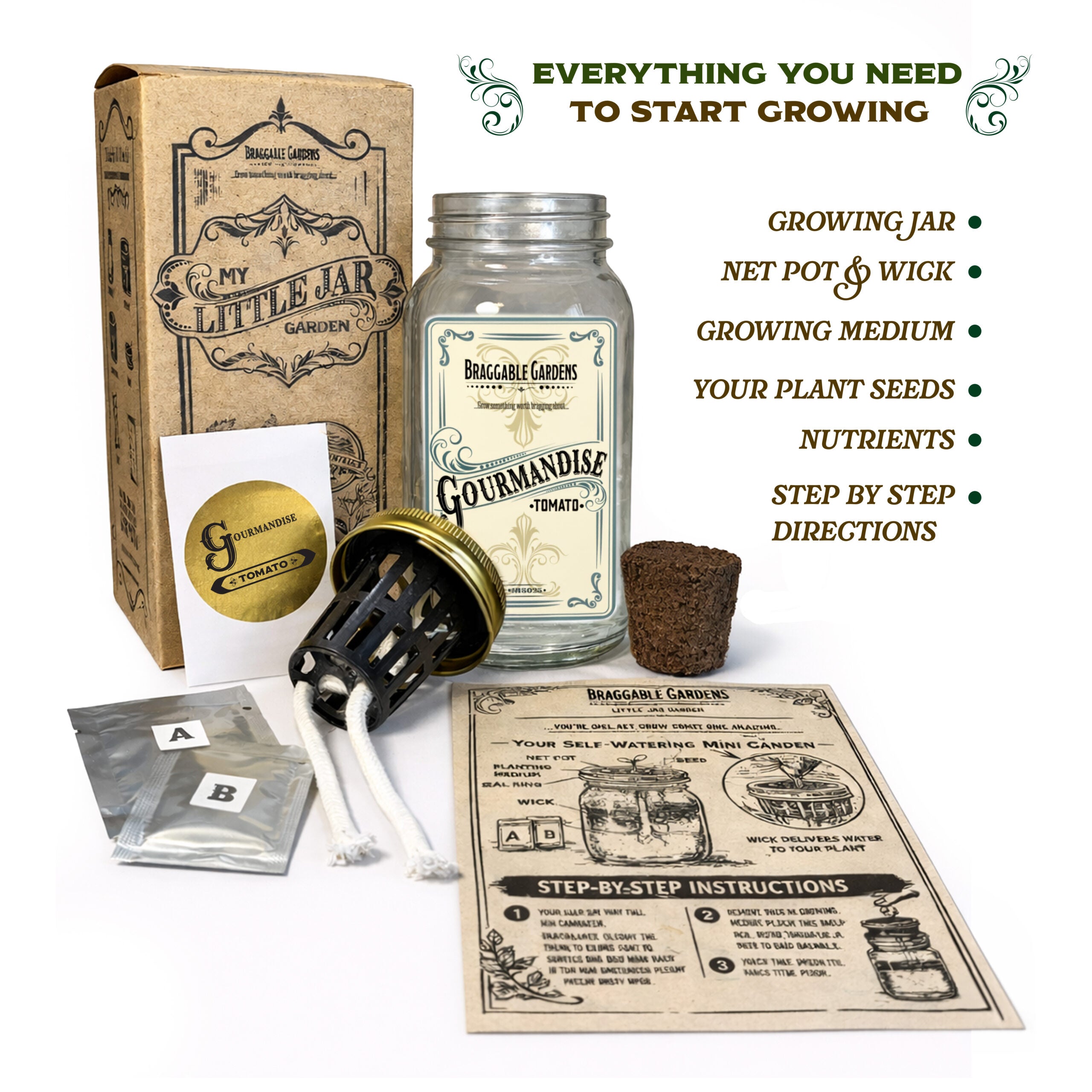 Gourmandise Yellow Cherry Tomato Indoor Garden Kit image 3